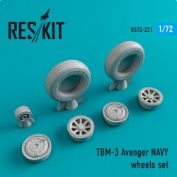 RESKIT RS72-0231 1/72 TBM-3 Avenger NAVY wheels set