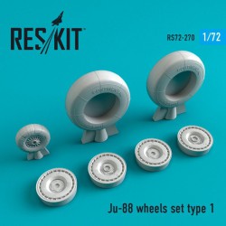 RESKIT RS72-0270 1/72 Ju-88 wheels set type 1