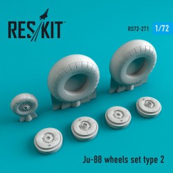 RESKIT RS72-0271 1/72 Ju-88 wheels set type 2