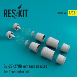 RESKIT RSU32-0024 1/32 Su-27/27UB exhaust nozzles for Trumpeter Kit