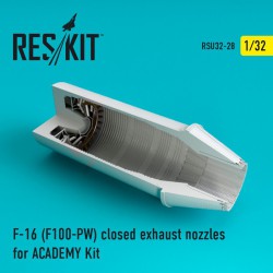 RESKIT RSU32-0028 1/32 F-16 (F100-PW) closed exhaust nozzles for ACA