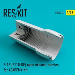 RESKIT RSU32-0031 1/32 F-16 (F110-GE) open exhaust nozzles for ACADE