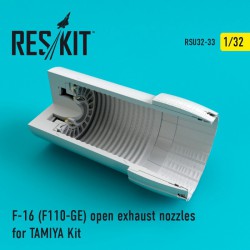 RESKIT RSU32-0033 1/32 F-16 (F110-GE) open exhaust nozzles for TAMIY