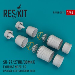 RESKIT RSU48-0012 1/48 Su-27/27UB/30MKK exhaust nozzles for Hobby Bo