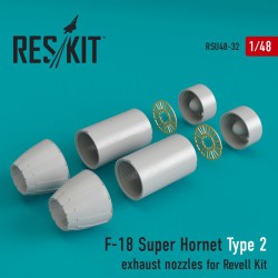 RESKIT RSU48-0032 1/48 F-18 Super Hornet Type 2 exhaust nozzles