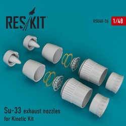 RESKIT RSU48-0036 1/48 Su-33 exhaust nozzles for Kinetic Kit