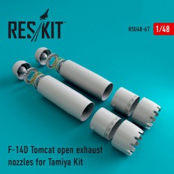 RESKIT RSU48-0067 1/48 F-14D Tomcat open exhaust nozzles for Tamiya