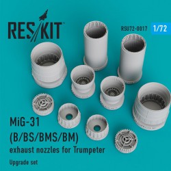 RESKIT RSU72-0017 1/72 MiG-31 (B/BS/BMS/BM) exhaust nozzles