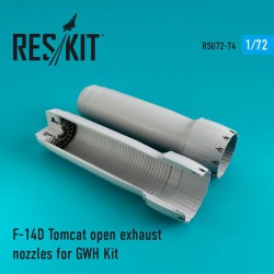 RESKIT RSU72-0074 1/72 F-14D Tomcat open exhaust nozzles for GWH Kit