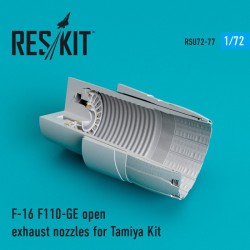 RESKIT RSU72-0077 1/72 F-16 F110-GE open exhaust nozzles for Tamiya