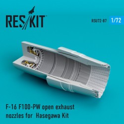 RESKIT RSU72-0087 1/72 F-16 F100-PW open exhaust nozzles