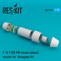 RESKIT RSU72-0088 1/72 F-16 F100-PW closed exhaust nozzles