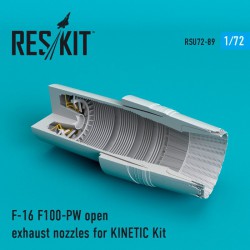 RESKIT RSU72-0089 1/72 F-16 F100-PW open exhaust nozzles for KINETI?