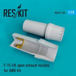 RESKIT RSU72-0103 1/72 F-15 I/K open exhaust nozzles for GWH Kit