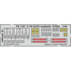 EDUARD FE1157 1/48 F-16I SUFA seatbelts STEEL