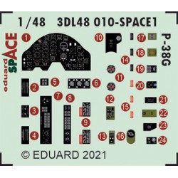 EDUARD 3DL48010 1/48 P-38G SPACE