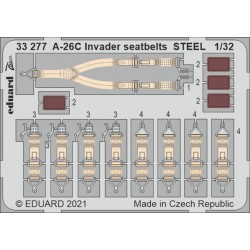 EDUARD 33277 1/32 A-26C Invader seatbelts STEEL