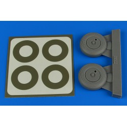 AIRES 2237 1/32 Spitfire Mk.IX wheels (covered) & paint masks for Tamiya