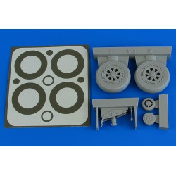 AIRES 2227 1/32 A1H Skyraider wheels & paint masks for Trumpeter