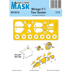 SPECIAL MASK M72014 1/72 Mirage F.1 Two Seater Mask