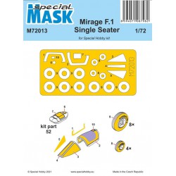 SPECIAL MASK M72013 1/72 Mirage F.1 Single Seater Mask