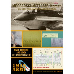 1MANARMY 32DET018 1/32 MASK for Messerschmitt 163B Komet