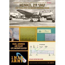 1MANARMY 32DET015 1/32 MASK for Heinkel He219 UHU