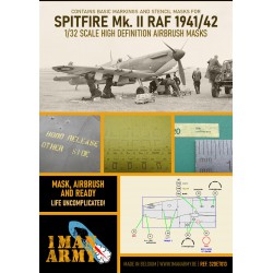 1MANARMY 32DET013 1/32 MASK for Spitfire Mk. I/II RAF