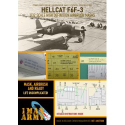 1MANARMY 32DET008 1/32 MASK for Hellcat F6F-3