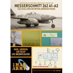 1MANARMY 32DET004 1/32 MASK for Messerschmitt 262 A1-A2