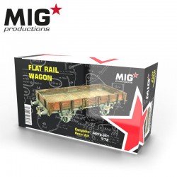 MIG PRODUCTIONS MP72-351 1/72 FLAT RAIL WAGON RESIN KIT