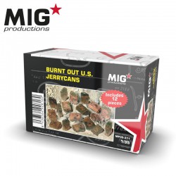 MIG PRODUCTIONS MP35-371 1/35 BURNT OUT U.S JERRYCANS