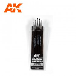 AK INTERACTIVE AK9087 SILICONE BRUSHES HARD TIP SMALL