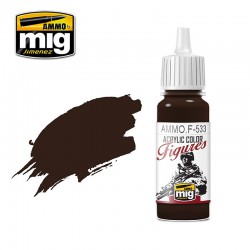 AMMO BY MIG AMMO.F-533 FIGURES PAINTS Dark Brown 17 ml.