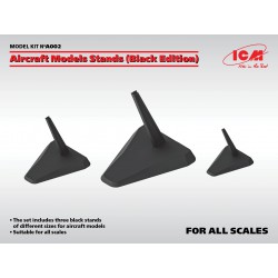ICM A002 Aircraft Models Stands (Black Edition)(for '1/144, '1/72, '1/48 und '1/32)
