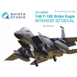 QUINTA STUDIO QD48090 1/48 F-15E 3D-Printed & coloured Interior on decal paper (for GWH kit)