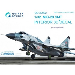 QUINTA STUDIO QD32022 1/32 MiG-29SMT 3D-Printed & coloured Interior on decal paper (for Trumpeter kit)