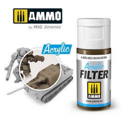 AMMO BY MIG A.MIG-0823 ACRYLIC FILTER Medium Brown 15 ml.