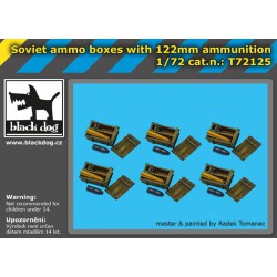 BLACK DOG T72125 1/72 Soviet ammo boxes with 122 mm ammunition