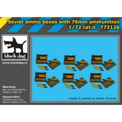 BLACK DOG T72126 1/72 Soviet ammo boxes with 76 mm ammunition