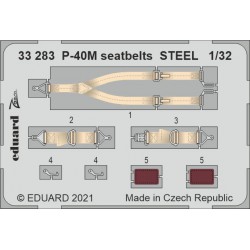 EDUARD 33283 1/32 P-40M seatbelts STEEL