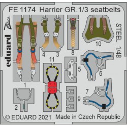 EDUARD FE1174 1/48 Harrier GR.1/3 seatbelts STEEL