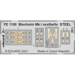 EDUARD FE1188 1/48 Blenheim Mk.I seatbelts STEEL