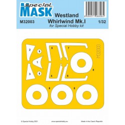 SPECIAL MASK M32003 1/32 Westland Whirlwinf Mk.I Mask