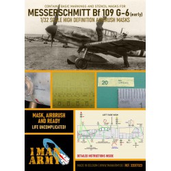 1MANARMY 32DET023 1/32 MASK for Messerschmitt Bf 109 G-6