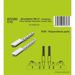 CMK Q72392 1/72 Beaufighter Mk.21 - Hedgehog Flame Damper Exhausts / Aussie Type