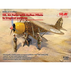 ICM 32025 1/32 CR. 42 Falco with Italian Pilots in tropical uniform