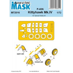 SPECIAL MASK M72016 1/72 P-40N/Kittyhawk Mk.IV Mask