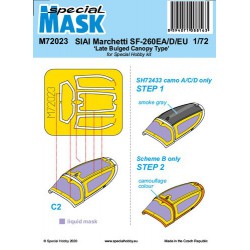 SPECIAL MASK M72023 1/72 SIAI-Marchetti SF-260EA/D/EU Late Bulged Canopy Type Mask
