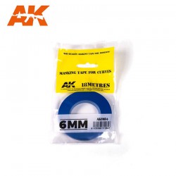 AK INTERACTIVE AK9184 MASKING TAPE FOR CURVES 6MM